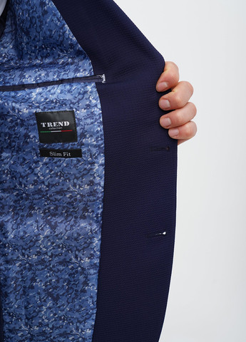 Темно-синий демисезонный костюм (пиджак, брюки) брючный Trend Collection