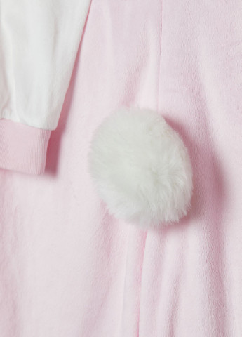Комбинезон H&M комбинезон-брюки однотонный светло-розовый кэжуал велюр, полиэстер