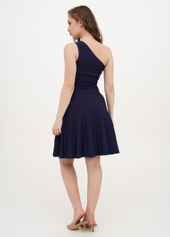 Темно-синя кежуал сукня кльош, на одне плече Michael Kors однотонна