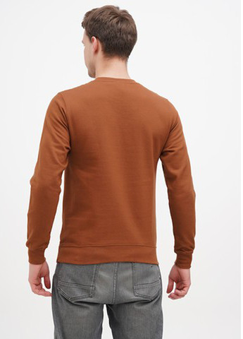 Світло-коричневий світшот Just Hoods напис без декору (361960047)