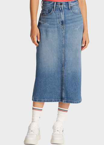 Синяя джинсовая варенка юбка Tommy Jeans карандаш