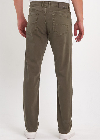 Оливковые демисезонные регюлар фит джинсы Trend Collection