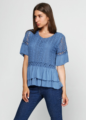 Синяя летняя блуза New Collection