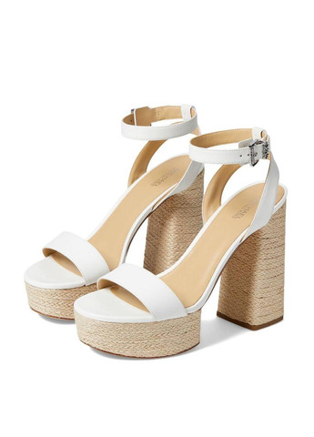 Белые босоножки Michael Kors с ремешком на плетеной подошве