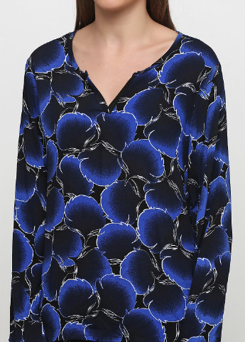 Костюм (блуза, спідниця) Signature спідничний абстрактний синій кежуал віскоза