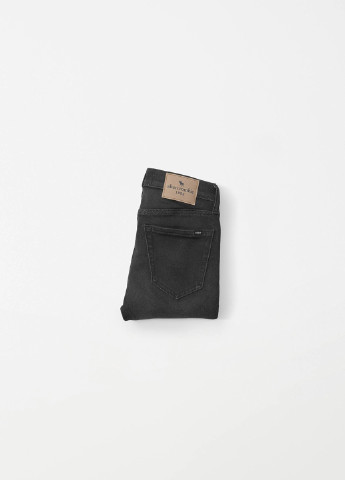 Черные демисезонные скинни фит джинсы Abercrombie Kids