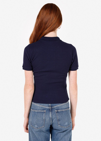 Темно-синяя женская футболка-поло Colin's однотонная