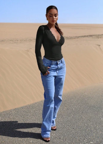 Чёрная блуза SHEIN