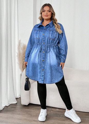 Синяя демисезонная куртка SHEIN