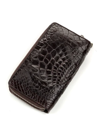Чоловічий шкіряний гаманець 20х11,5 см Crocodile leather (252127453)