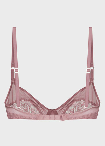 Розово-коричневый балконет бюстгальтер Calvin Klein с косточками полиамид