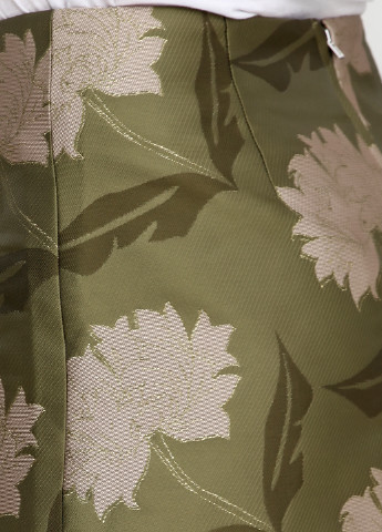 Темно-зеленая кэжуал цветочной расцветки юбка H&M мини