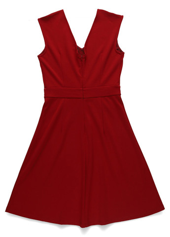 Вишневое кэжуал платье клеш MINT&BERRY однотонное