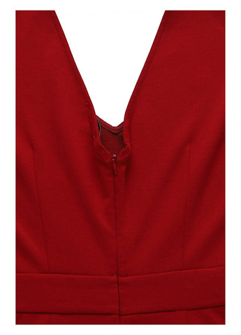 Вишневое кэжуал платье клеш MINT&BERRY однотонное