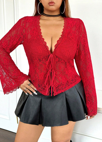 Красная блуза SHEIN