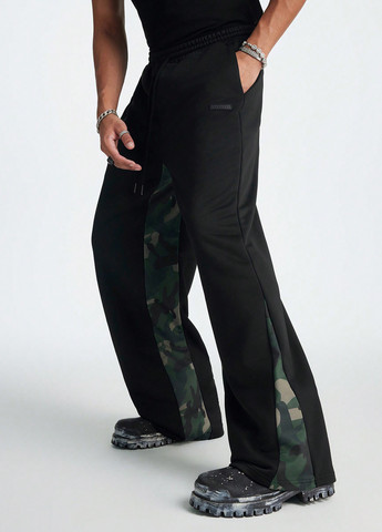 Черные спортивные демисезонные брюки SHEIN