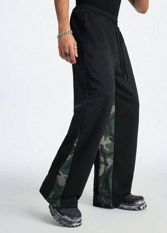 Черные спортивные демисезонные брюки SHEIN