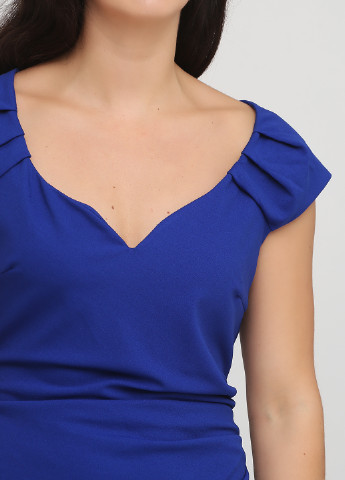 Синее коктейльное платье футляр Jessica Wright однотонное