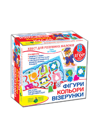 Игра-квест "Фигуры, цвета" Киевская фабрика игрушек 4429 (255293063)