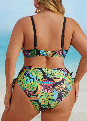 Комбинированный демисезонный купальник (лиф, трусики) раздельный SHEIN
