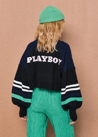 Комбінований зимовий светр пуловер Missguided
