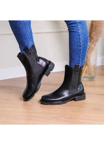 Осенние ботинки женские amanda 3282 40 25,5 см черный Fashion из искусственной кожи