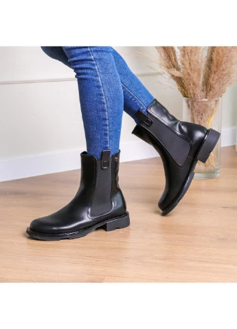 Осенние ботинки женские amanda 3282 40 25,5 см черный Fashion из искусственной кожи