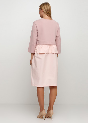 Розовое кэжуал платье оверсайз Italy Moda однотонное