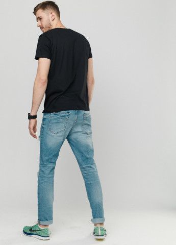 Черная футболка мужская с коротким рукавом Memo