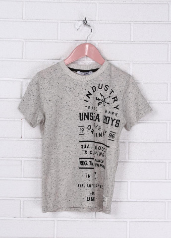 Серая летняя футболка с коротким рукавом NK Unsea