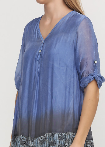 Синее кэжуал платье Shyno градиентное ("омбре")