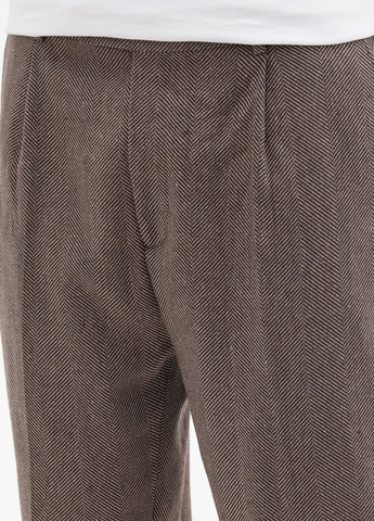 Коричневые кэжуал демисезонные прямые брюки Boohoo