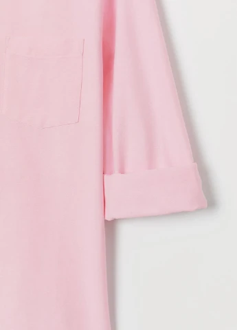 Светло-розовая рубашка однотонная H&M