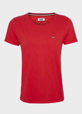 Красная летняя футболка Tommy Jeans