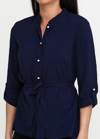 Темно-синяя демисезонная блуза LARIC
