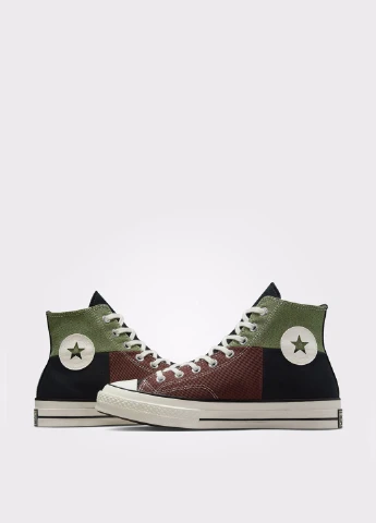 Цветные кеды Converse CHUCK 70 CRAFTED PATCHWORK с логотипом
