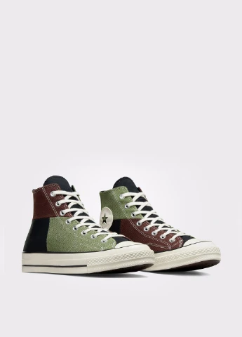 Цветные кеды Converse CHUCK 70 CRAFTED PATCHWORK с логотипом