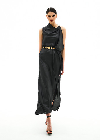 Черное кэжуал, вечернее платье в греческом стиле BGL однотонное