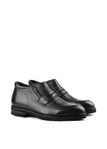 Кэжуал черные мужские украинские туфли Le'BERDES без шнурков