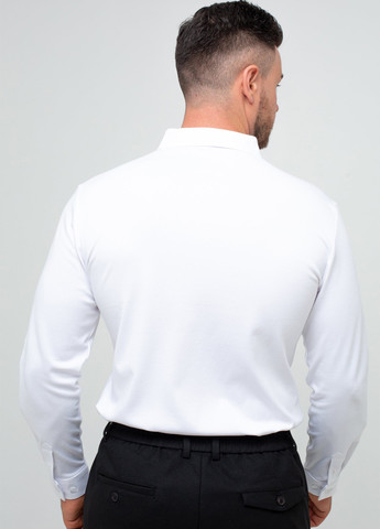 Белая кэжуал рубашка однотонная K.O.R