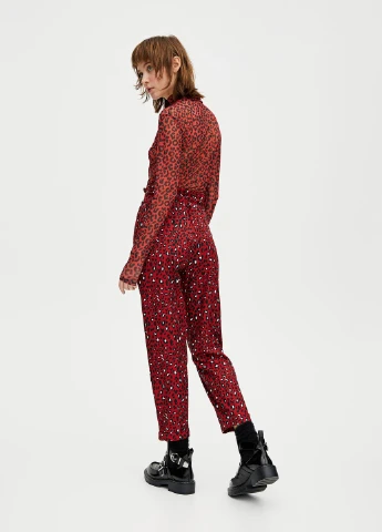 Штани демісезон,червоний в візерунки, Pull & Bear (256787648)