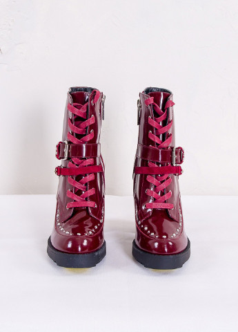 Осенние ботинки Liu Jo лаковые, со шнуровкой, с заклепками