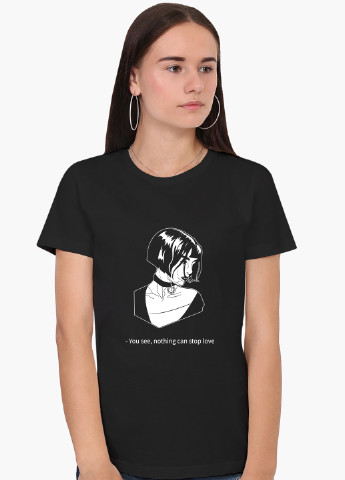Черная демисезон футболка женская леон киллер (leon) (8976-1450) xxl MobiPrint