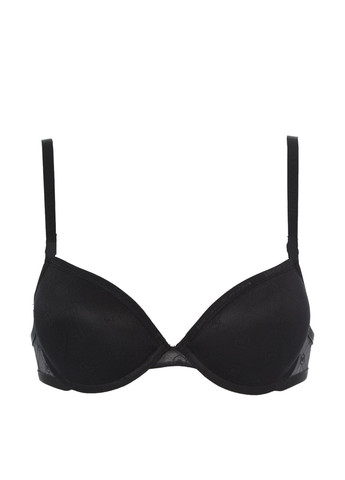 Чёрный корбей бюстгальтер Emporio Armani с косточками полиамид