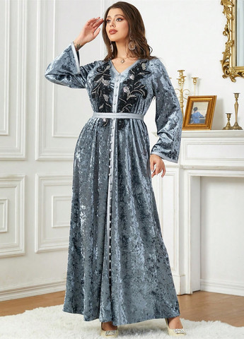 Сіра кежуал, вечірня сукня SHEIN однотонна