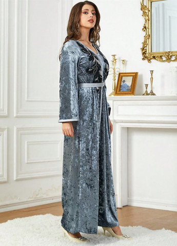 Сіра кежуал, вечірня сукня SHEIN однотонна