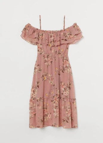 Розовое кэжуал платье H&M