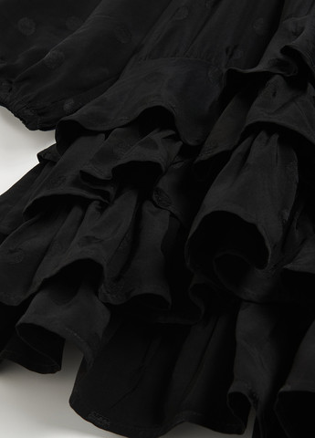 Чорна кежуал сукня кльош Reserved в горошок
