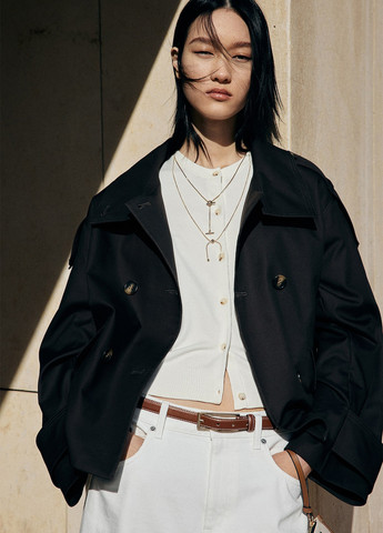 Кремовый демисезонный кардиган H&M