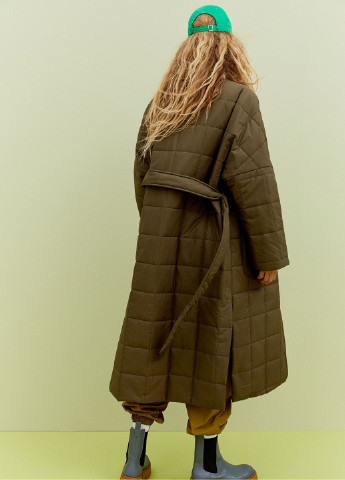 Оливковое (хаки) демисезонное Пальто H&M